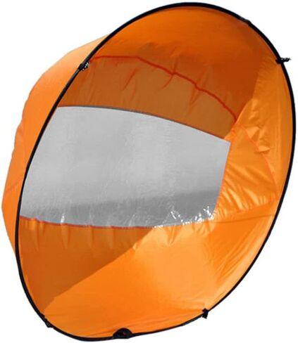 شراع رياح كاياك، مجداف رياح كاياك قابل للطي مقاس 42 بوصة، شراع كاياك محمول في اتجاه الريح مع نافذة شفافة لإكسسوارات قوارب الكاياك القابلة للنفخ in Kuwait