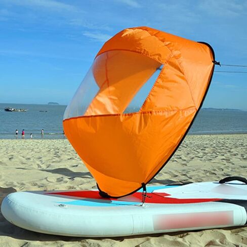 كاياك الرياح الشراع طوي مجداف الرياح كاياك المحمولة الشراع اتجاه الريح مع نافذة واضحة لنفخ قارب كاياك الملحقات، كاياك الشراع اتجاه الريح in Kuwait