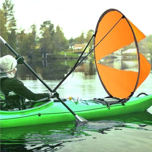 كاياك الرياح الشراع طوي مجداف الرياح كاياك المحمولة الشراع اتجاه الريح مع نافذة واضحة لنفخ قارب كاياك الملحقات، كاياك الشراع اتجاه الريح in Kuwait