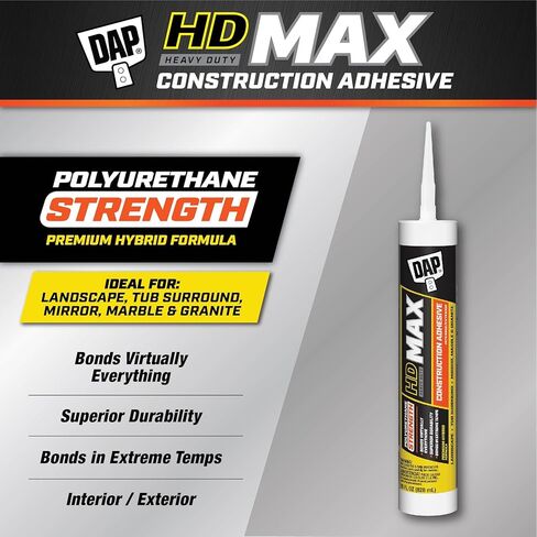 DAP HD Max Construction Adhesive, White, 28 oz (7079827512) in Saudi Arabia