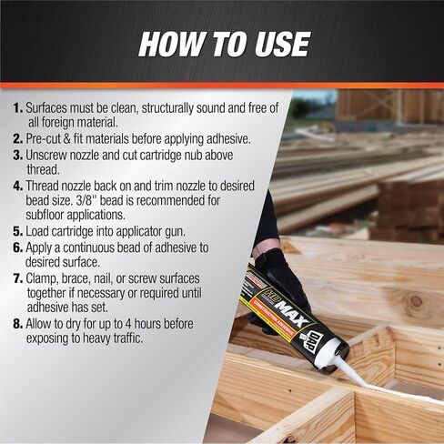 DAP HD Max Construction Adhesive, White, 28 oz (7079827512) in Saudi Arabia