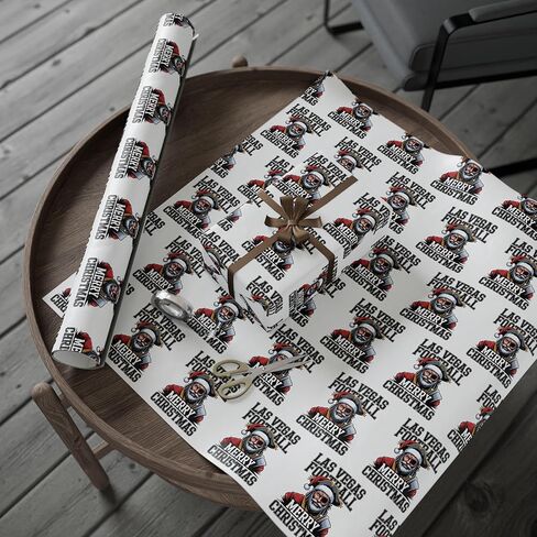 Las Vegas Football Merry Christmas Sports Gift Wrap, Holiday Present Wrap, Christmas Gift Wrap, Gift Packaging in Saudi Arabia