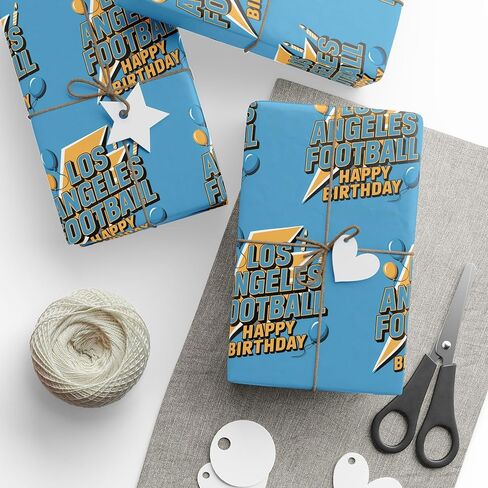 Los Angeles Football Happy Birthday Ultra Thick Sports Gift Wrapping Paper, Holiday Present Wrap, Christmas Gift Wrap in Saudi Arabia