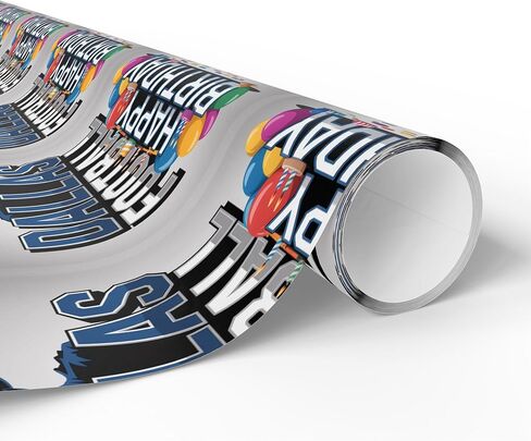 Dallas Football Happy Birthday Sports Gift Wrap, Holiday Present Wrap, Christmas Gift Wrap, Gift Packaging in Saudi Arabia