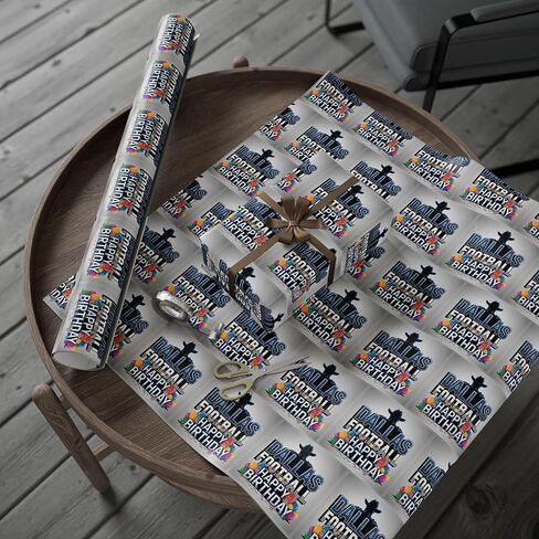 Dallas Football Happy Birthday Sports Gift Wrap, Holiday Present Wrap, Christmas Gift Wrap, Gift Packaging in Saudi Arabia