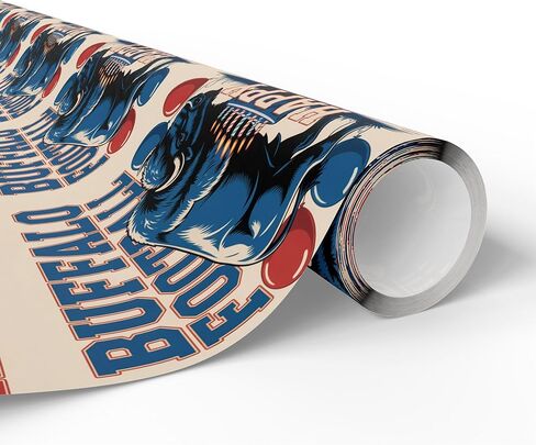 Buffalo Football Happy Birthday Sports Gift Wrap, Holiday Present Wrap, Christmas Gift Wrap, Gift Packaging in Saudi Arabia