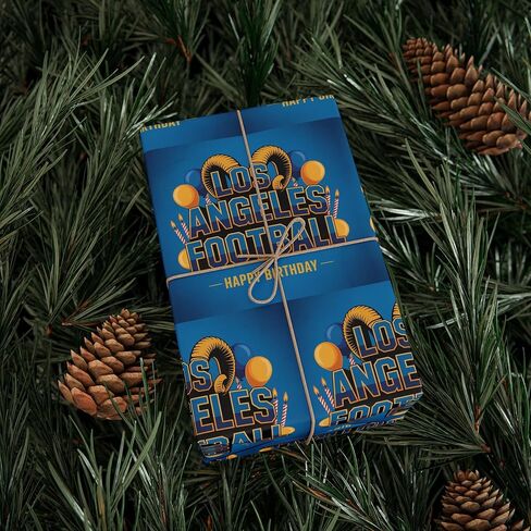 Los Angeles LA Football Happy Birthday Ultra Thick Sports Gift Wrapping Paper, Holiday Present Wrap, Christmas Gift Wrap in Saudi Arabia
