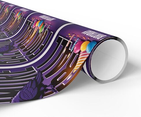Baltimore Football Happy Birthday Sports Gift Wrap, Holiday Present Wrap, Christmas Gift Wrap, Gift Packaging in Saudi Arabia