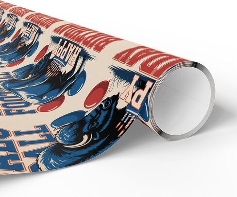 Buffalo Football Happy Birthday Sports Gift Wrap, Holiday Present Wrap, Christmas Gift Wrap, Gift Packaging in Saudi Arabia