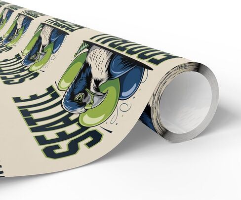 Seattle Football Happy Birthday Ultra Thick Sports Gift Wrapping Paper, Holiday Present Wrap, Christmas Gift Wrap in Saudi Arabia
