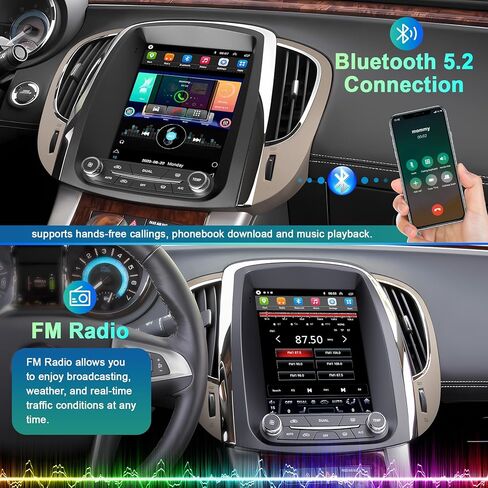 Radio Android 13 Car Radio Toyota Prius 2003-2009 مع Carplay Wireless Android Auto ، 9 بوصات شاشة تعمل بالسيارة مع GPS NAV/Bluetooth/FM AM/نسخ احتياطي/WIFI/SWC/HIFI/MirrorLink 4G+64G+64G in Kuwait