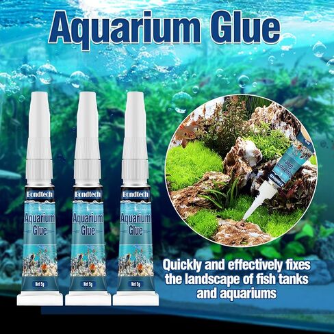 Aquarium Glue, Clear Reef Glue, Instant Coral Adhesive for Plants and Rocks, Mosses, Coral, Stone, Wood, Freshwater and Saltwater Aquascape (5g 3pack) in Saudi Arabia