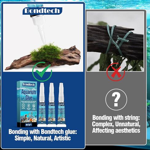 Aquarium Glue, Clear Reef Glue, Instant Coral Adhesive for Plants and Rocks, Mosses, Coral, Stone, Wood, Freshwater and Saltwater Aquascape (5g 3pack) in Saudi Arabia