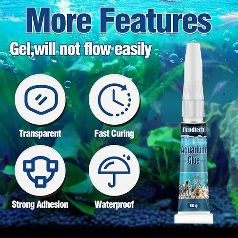 Aquarium Glue, Clear Reef Glue, Instant Coral Adhesive for Plants and Rocks, Mosses, Coral, Stone, Wood, Freshwater and Saltwater Aquascape (5g 3pack) in Saudi Arabia