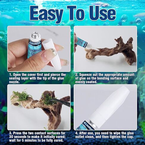 Aquarium Glue, Clear Reef Glue, Instant Coral Adhesive for Plants and Rocks, Mosses, Coral, Stone, Wood, Freshwater and Saltwater Aquascape (5g 3pack) in Saudi Arabia