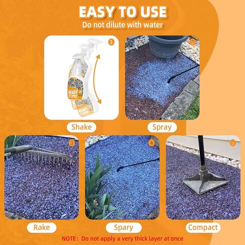 رذاذ غراء الصخور والحصى للمناظر الطبيعية، 31.7 أونصة من غلاف المهاد الجاهز للاستخدام، لاصق سريع الجفاف ومقاوم للطقس لحصى البازلاء وأسرّة الحدائق والأحجار in Kuwait