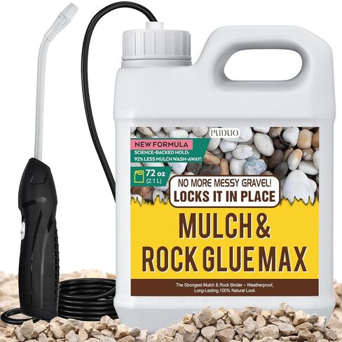 Puduo Rock Glue للمناظر الطبيعية مع البخاخ 72oz - 100٪ نفاذية وآمنة للحيوانات الأليفة الغراء للمناظر الطبيعية مع البخاخ - جاهز لاستخدام رابط الحصى الشفاف in Kuwait