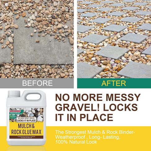 Puduo Rock Glue للمناظر الطبيعية مع البخاخ 72oz - 100٪ نفاذية وآمنة للحيوانات الأليفة الغراء للمناظر الطبيعية مع البخاخ - جاهز لاستخدام رابط الحصى الشفاف in Kuwait