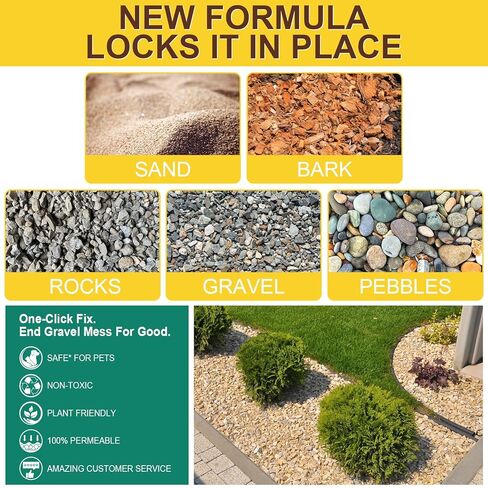 Puduo Rock Glue للمناظر الطبيعية مع البخاخ 72oz - 100٪ نفاذية وآمنة للحيوانات الأليفة الغراء للمناظر الطبيعية مع البخاخ - جاهز لاستخدام رابط الحصى الشفاف in Kuwait