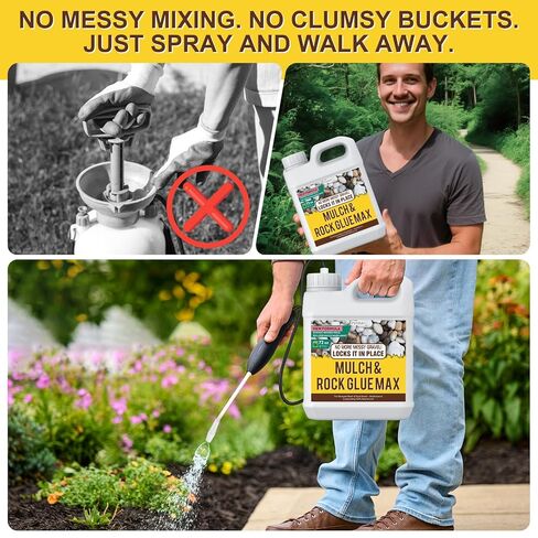 Puduo Rock Glue للمناظر الطبيعية مع البخاخ 72oz - 100٪ نفاذية وآمنة للحيوانات الأليفة الغراء للمناظر الطبيعية مع البخاخ - جاهز لاستخدام رابط الحصى الشفاف in Kuwait