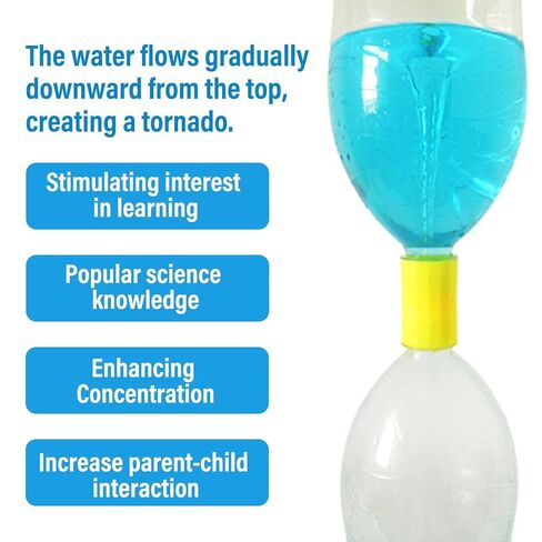 10 PCS Tornado Maker Bottle to Bottle Transfer Connector, Tornado Tube Bottle Connectors, Water Vortex Making Connector for Science Experiments Test in Kuwait