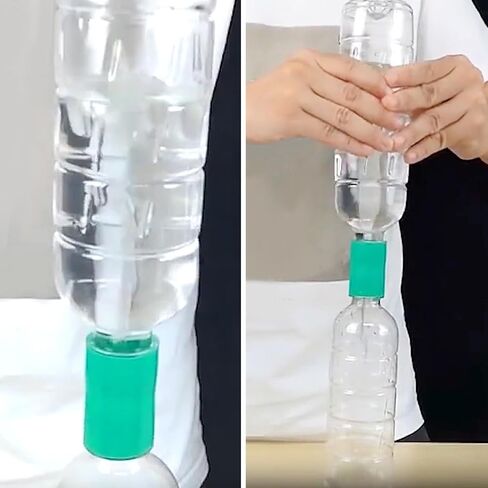 10 PCS Tornado Maker Bottle to Bottle Transfer Connector, Tornado Tube Bottle Connectors, Water Vortex Making Connector for Science Experiments Test in Kuwait