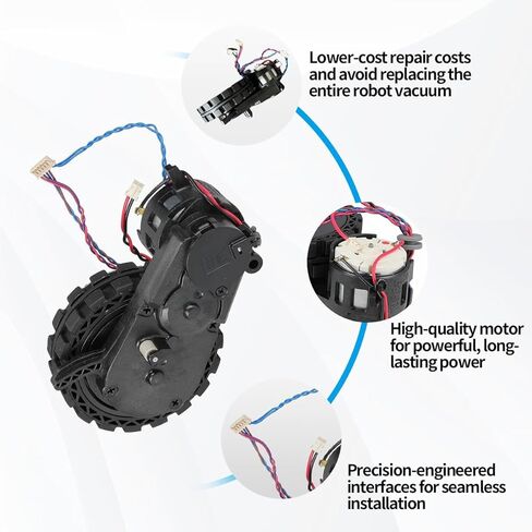 N8 Right Wheel for Ecovacs N8/N8 Pro/T8/T9/OZMO 950/920 Robot Vacuum Cleaner Side Brush Drive Wheel T9 Side Brush Motor Assembly T8 Motor Module in Kuwait