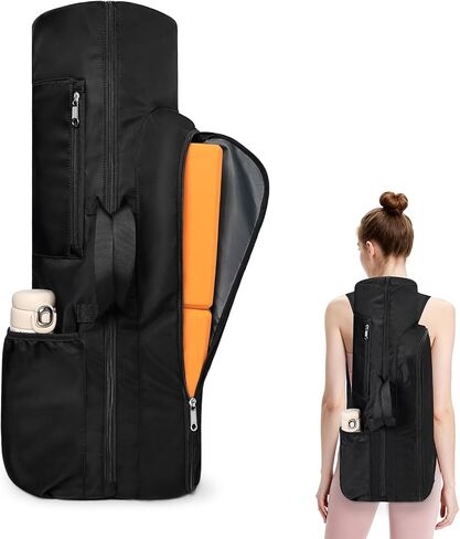 Yoga Mat Bag Backpack for Women and Men with Multi-Pockets for Mats Blocks and Accessories, Waterproof Yoga Mat Carrier Holder for Workouts, Gym, Pilates in Saudi Arabia