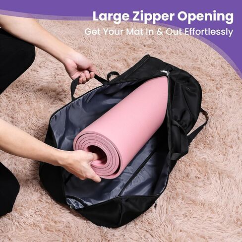 Yoga Mat Bag Backpack for Women and Men with Multi-Pockets for Mats Blocks and Accessories, Waterproof Yoga Mat Carrier Holder for Workouts, Gym, Pilates in Saudi Arabia