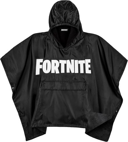 Fortnite Raincoat for Kids Teenagers Waterproof Hooded Rain Poncho with Fleece Lining Foldable Travel Youth Gamer Gifts in Saudi Arabia