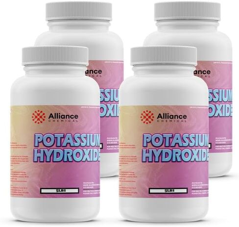 Alliance Chemical Potassium Hydroxide Flakes KOH - 20 lbs (4 Pack) - Industrial Caustic Flakes for Wastewater Treatment - 90% Purity in Saudi Arabia