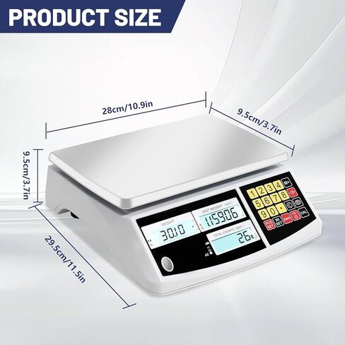 Counting Scale, Coin Scale to Weigh Coins, Precision Electronic Gram Scale for Parts and Coins with Alarm Mode, (30kg/66lb, 0.1g), g/kg/lb in Kuwait