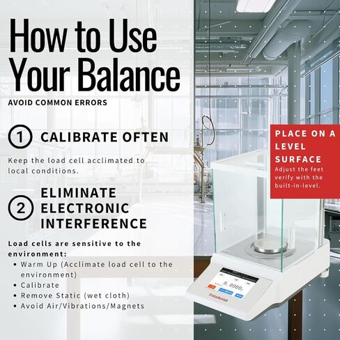 Fristaden Lab Analytical Balance – 220 g × 0.0001 g (0.1 mg) | External Calibration, Glass Draft Shield, RS-232 Data Output | Pre-Calibrated Lab Scale, U.S. Warranty in Saudi Arabia