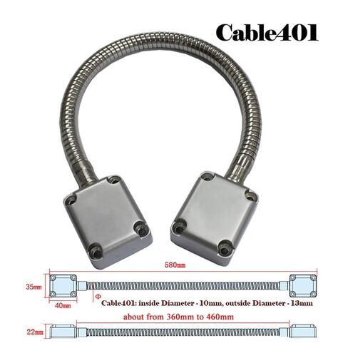 5YOA Door Loop Exposed Mounting Protection Sleeve Access Control Cable Stainless Steel Hidden Wire Line Protect Armored Tube(Cable401) in Saudi Arabia