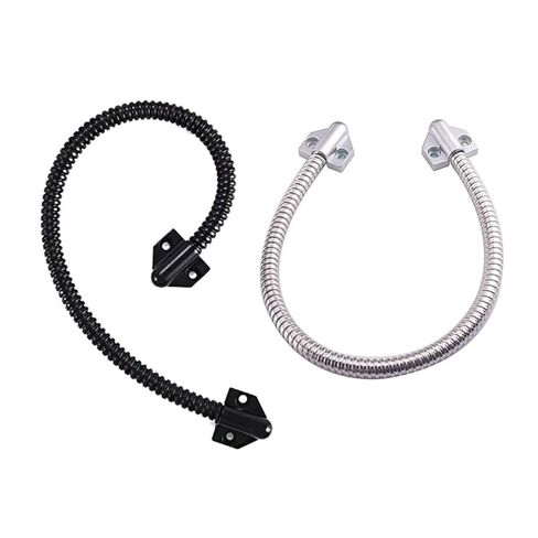 1pcs Door Loop Stainless Steel Metal Head Armored Cable Door Loop for Exposed Mounting(Black) in Saudi Arabia