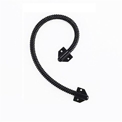 1pcs Door Loop Stainless Steel Metal Head Armored Cable Door Loop for Exposed Mounting(Black) in Saudi Arabia