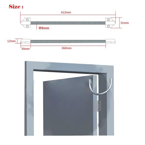 1pcs Door Loop Stainless Steel Metal Head Armored Cable Door Loop for Exposed Mounting(Black) in Saudi Arabia