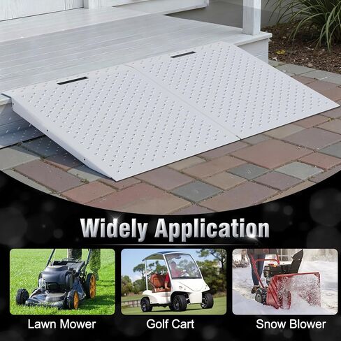 2 منحدر للسقيفة، منحدرات تحميل شديدة التحمل لجزازة العشب، 29 بوصة طول × 48 عرض مع منحدر لوحة مثقوبة مضادة للانزلاق للحظائر، الكراجات، الحظائر، ATV، جزازة العشب in Kuwait