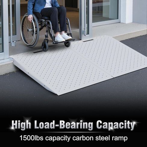 2 منحدر للسقيفة، منحدرات تحميل شديدة التحمل لجزازة العشب، 29 بوصة طول × 48 عرض مع منحدر لوحة مثقوبة مضادة للانزلاق للحظائر، الكراجات، الحظائر، ATV، جزازة العشب in Kuwait