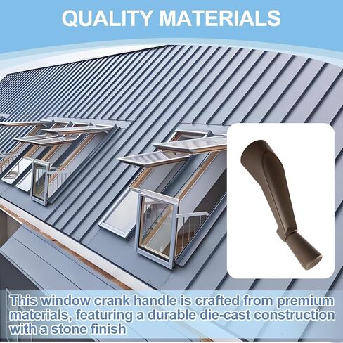 استبدال مقبض كرنك النافذة لـ Prime-Line H 4106 متوافق مع مشغلي باب أندرسون، تشغيل سلس 360 درجة، مقبض كرنك مقبس سبلين (عبوة واحدة) in Kuwait