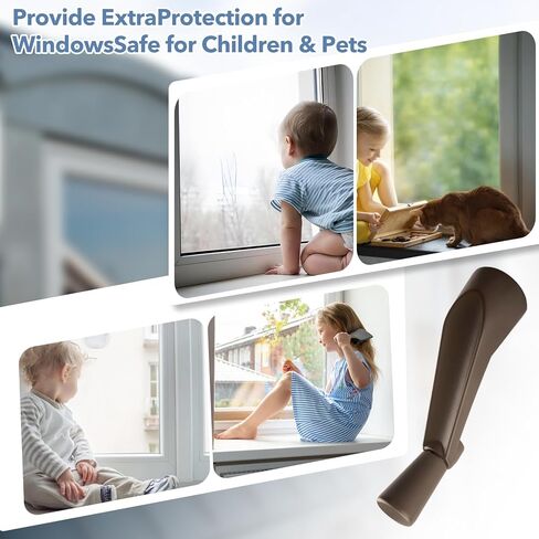 استبدال مقبض كرنك النافذة لـ Prime-Line H 4106 متوافق مع مشغلي باب أندرسون، تشغيل سلس 360 درجة، مقبض كرنك مقبس سبلين (عبوة واحدة) in Kuwait