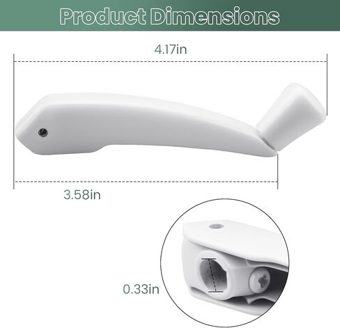 Folding Opener Hardware Crank for 11/32" Casement and Awning Window Operator, Casement Window Crank Handle (2 Pcs) in Saudi Arabia