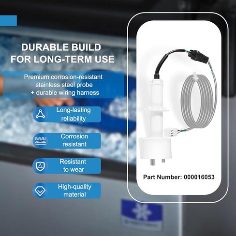 000016053 Ice Water Level Sensor Probe Kit with Harness Replacement for Manitowoc Commercial Ice Machines, Compatible with I0600, I1400, ID0522A, and More Models – Premium Ice Maker Parts in Saudi Arabia