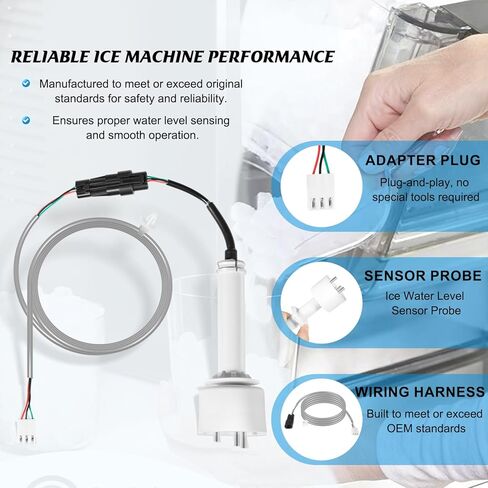 000016053 Ice Water Level Sensor Probe Kit with Harness Replacement for Manitowoc Commercial Ice Machines, Compatible with I0600, I1400, ID0522A, and More Models – Premium Ice Maker Parts in Saudi Arabia
