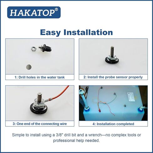 HAKATOP 10-Pack RV Water Tank Probe Sensors, Screw-in Water Level Sensors for Fresh Gray Black Water Tanks, Replacement Tank Sensors for RV Water Gauge Systems in Kuwait