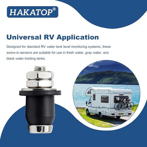 HAKATOP 10-Pack RV Water Tank Probe Sensors, Screw-in Water Level Sensors for Fresh Gray Black Water Tanks, Replacement Tank Sensors for RV Water Gauge Systems in Kuwait