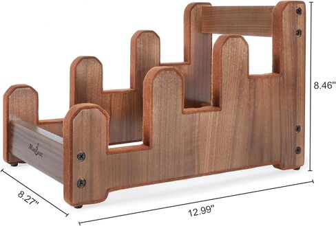 Multi Guitar Stand, 3-Tier Black Walnut Wood Electric Guitar Stand for 3 Electric or Bass, Multiple Instrument Rack for Men, Wooden Floor Electric Bass Rack for Home Decor and Studio Display in Saudi Arabia