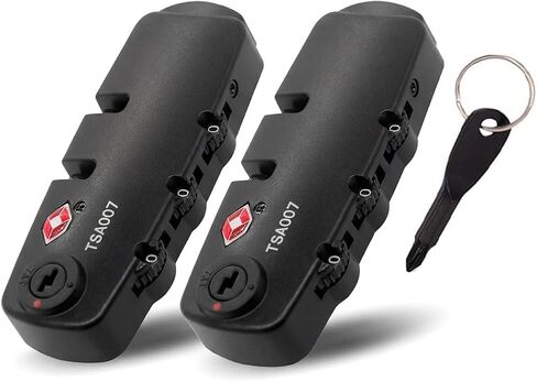 (2 Pieces) lizipai(Customs Locks) Combination Lock TSA Customs Lock Fixed Luggage Lock, Backpack Lock in Kuwait