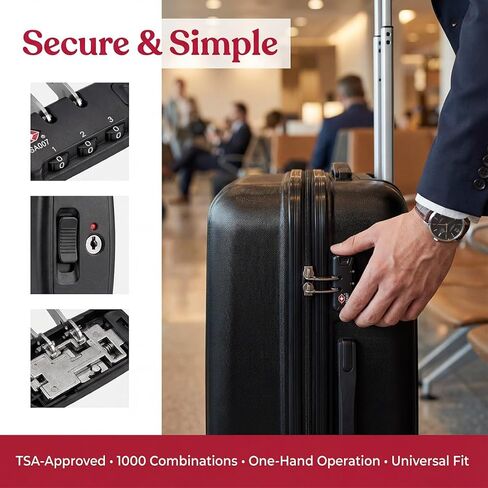 (2 Pieces) lizipai(Customs Locks) Combination Lock TSA Customs Lock Fixed Luggage Lock, Backpack Lock in Kuwait