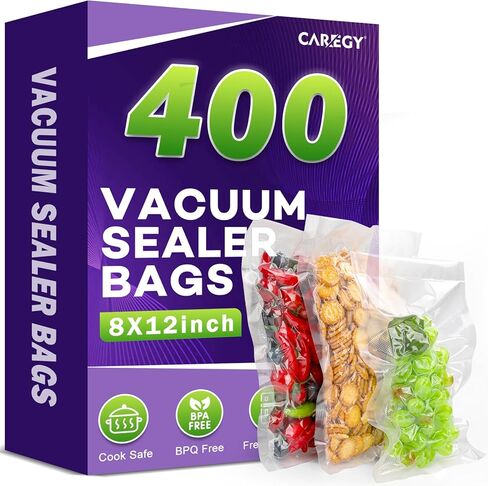 CAREGY Vacuum Sealer Bags 200 Quart 8" x 12" with BPA Free for Food Storage Meal Prep or Sous Vide in Kuwait
